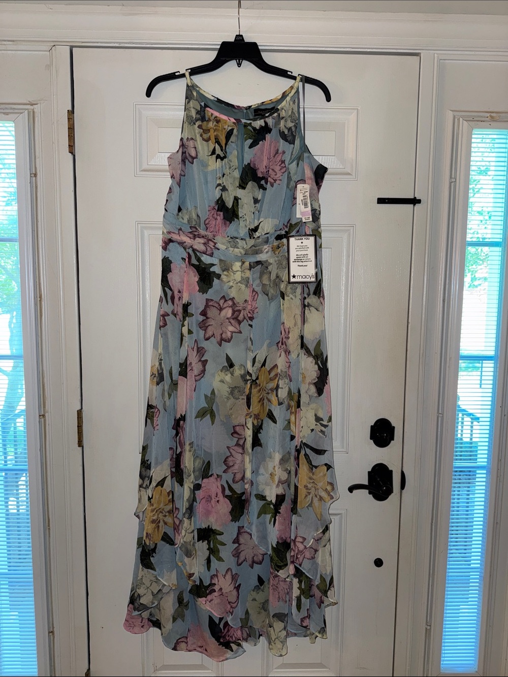 Light Blue Floral Maxi Dress